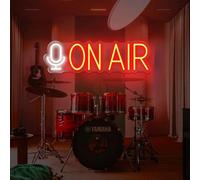 On Air Panneau néon LED Podcast Studio Streaming Cool LED Signes Salle de jeux Art mural Décor Scènes Décor, Acoustique Musique Club Studio