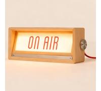 ON AIR Signs Light Box, Dimmable LED Illuminated Decorative, Wooden Frame, Progressive Dimming, With Storage Stand, USB Operated, for Office Shop Restaurant Bar Garage Storefront Decor