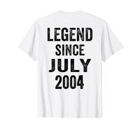 on Back - 22 Décorations d'anniversaire 22 Ans Juillet 2004 22e Anniversaire T-Shirt