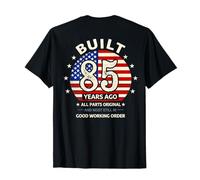 on Back - 85e Anniversaire Homme Vintage 1941 85 Ans Drapeau américain T-Shirt