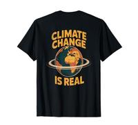 on Back Climate Change is Real My Earth - Citations Eco Warrior T-Shirt