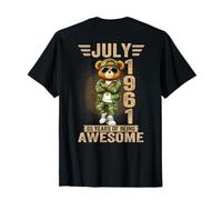 on Back - Décorations d'anniversaire 65 Juillet 1961 pour Homme T-Shirt