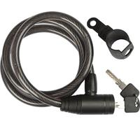 On Bike Câble de vélo en spirale antivol 1,2 x 100 cm, verrou en alliage de zinc