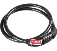 On Bike Câble spiralé antivol avec combinaison 8 x 65 cm - Verrou de vélo sûr et flexible avec code programmable - Protection contre les coupures pour un usage quotidien