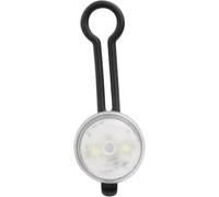 On Bike Microlampes Rondes Blanches pour vélos avec 2 LED, Double Fonction de lumière vive ou Douce, Installation Simple avec Support en Caoutchouc, Piles incluses