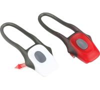 on Bike Paire de Feux de vélo à LED Rouges et Blancs pour vélo : Feux Avant et arrière avec Fixation élastique Universelle, imperméables, compacts, idéaux pour la sécurité Nocturne