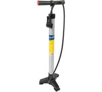 On Bike Pompe d'atelier de vélo Tubulaire en métal argenté avec poignée en T Ergonomique, gonflage Rapide, vannes Italiennes, françaises, américaines, à Trois Pieds