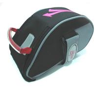 ON BIKE Sac De Vélo Semi-Rigide pour Femme | Sacoche De Selle en Polyester Et PVC | avec Attache De Selle, Fermeture éclair Et Velcro, Insert Réfléchissant Et Poignée De Transport