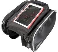 ON BIKE Sacoche de vélo Universelle pour Smartphone 19 x 17 x 13 cm avec Poches latérales - écran Tactile Transparent et étanche, Support de Guidon, Confortable et spacieux