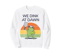 on boit à l'aube Un Joueur de Pickleball avec Une Grenouille drôle Sweatshirt