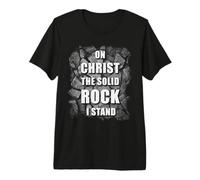 on Christ The Solid Rock I Stand Christian Faith Inspiration T-Shirt Haut de Gamme