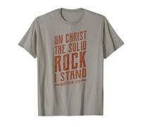 on Christ The Solid Rock I Stand - Matthieu 7:25 Verse biblique T-Shirt