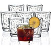 [On dirait du verre] 300 ml Paquet de 8 pièces Tasse en plastique, Sûr, Résistant aux bris, Résistant à la chaleur, Ne contient pas de bpa, Peut être lavé avec un lave - vaisselle (Transparent)