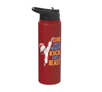 On dirait une beauté qui donne des coups de pied comme une bête, un kickboxer drôle Stainless Steel Insulated Water Bottle