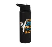 On dirait une beauté qui donne des coups de pied comme une bête, un kickboxer drôle Stainless Steel Insulated Water Bottle