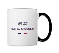 On Dit Pain Au Chocolat Et Pas Chocolatine Patisserie Humour Mug Bicolore