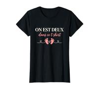 on Est Deux dans Ce T-Shirt Annonce Grossesse Future Maman T-Shirt