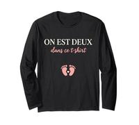 on Est Deux dans Ce T Shirt Future Maman Enceinte Manche Longue