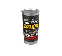 On Fait 200 Km Il Court 40 Secondes Humour Concours Agility Gobelet isotherme en acier inoxydable double paroi