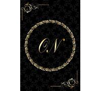 On: Golden Monogrammed Letters, Executive Personalized Journal With Two Letters Initials, Designer Professional Cover, Perfect Unique Gift