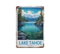 on Lake Tahoe California, plaque rétro en métal pour cuisine, salon, jardin, garage, pub, mur/porte (30 x 40 cm) M81