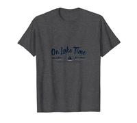 on Lake Time : Aventure panoramique en Voile T-Shirt, Homme, Chiné Foncé, 5XL