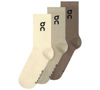 On - Logo Sock High 3-Pack - Chaussettes multifonctions - EU 35-38,5 - hare / brume
