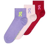 On Logo Sock Mid 3P Chaussettes M Violet