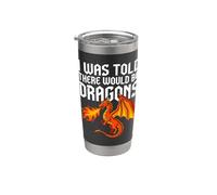 On m'a dit qu'il y aurait des dragons Gobelet isotherme en acier inoxydable double paroi
