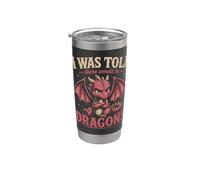 On m'a dit qu'il y aurait des dragons mythiques Gobelet isotherme en acier inoxydable double paroi