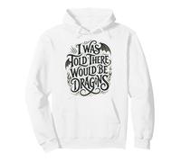 on m'a Dit qu'il y aurait des Dragons, Un Dragon de Typographie Fantastique Sweat à Capuche