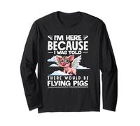 on m'a Dit qu'il y aurait Flying Pigs Aviator Manche Longue
