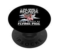 on m'a Dit qu'il y aurait Flying Pigs Aviator PopSockets PopGrip Adhésif
