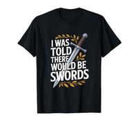 on m'a Dit qu'il y aurait Une déclaration de Swords T-Shirt Graphique avec Valeur, Homme, Noir, S