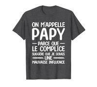 on m'appelle Papy Parce Que Le Complice Grand-père T-Shirt, Homme, Chiné Foncé, XXL