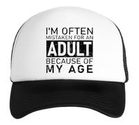 on Me Prend Souvent pour Un Adulte À Cause De Mon Âge Casquette Casquette Kid Cap Flexible Baseball Snapback pour Garçon Fille Kid Cap Flexible Baseball Snapback for Boy Girl
