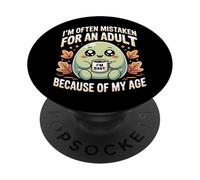 on me Prend Souvent pour Un Adulte à Cause de Mon âge. C'est drôle PopSockets PopGrip Adhésif
