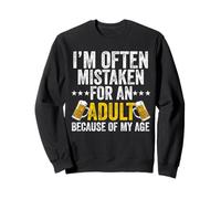 on me prend souvent pour un adulte à cause de mon âge Fête des Pères Sweatshirt