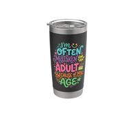 On me prend souvent pour un adulte à cause de mon âge Gobelet isotherme en acier inoxydable double paroi