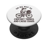 on My Way to Crochet Things and Cause Chaos PopSockets PopGrip Adhésif