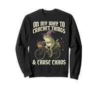 on My Way to Crochet Things and Cause Chaos Sweatshirt