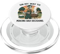« on My Way to Making Bad Decisions » Barbecue Amusant PopSockets PopGrip pour MagSafe