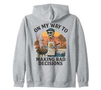 « on My Way to Making Bad Decisions » Barbecue Amusant Sweat à Capuche