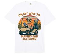 on My Way to Making Bad Decisions - Golf Amusant Golfeur Comfort Colors Adult Heavyweight T-Shirt