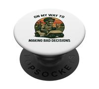 on My Way to Making Bad Decisions - Golf Amusant Golfeur PopSockets PopGrip Adhésif