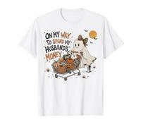 on My Way to Spend My Husbandd's Money Halloween Ghost T-Shirt