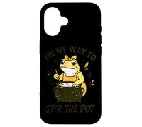 on My Way to Stir The Pot Frog Coque pour iPhone 16