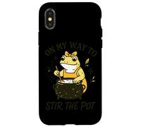 on My Way to Stir The Pot Frog Coque pour iPhone X/XS