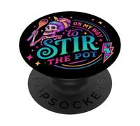 on My Way to Stir The Pot Squelette Fun PopSockets PopGrip Adhésif