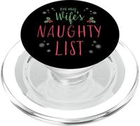 on My Wife's Naughty List Lot de 2 Couples de Noël Assortis PopSockets PopGrip pour MagSafe
